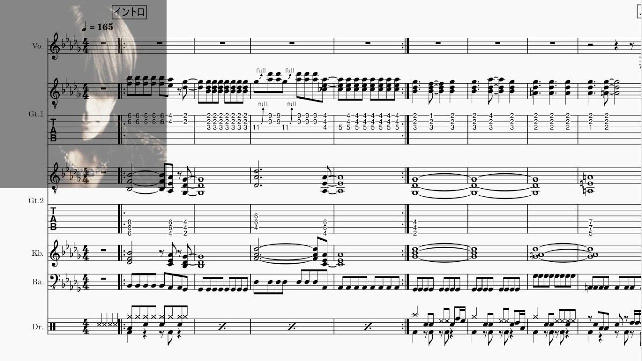 Band-Score]WILD ROMANCE(氷室京介) - YouTube