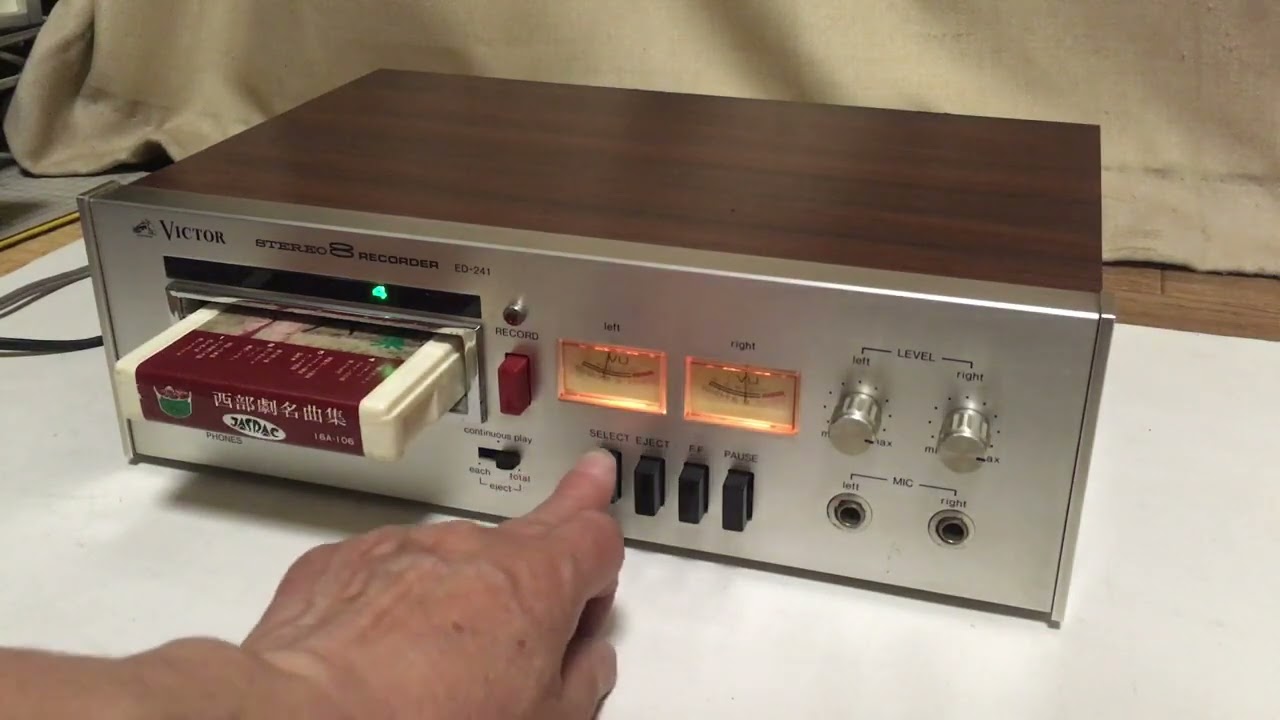VICTOR STEREO 8 RECORDER ED-241ウッドキャビネット (録音再生良好