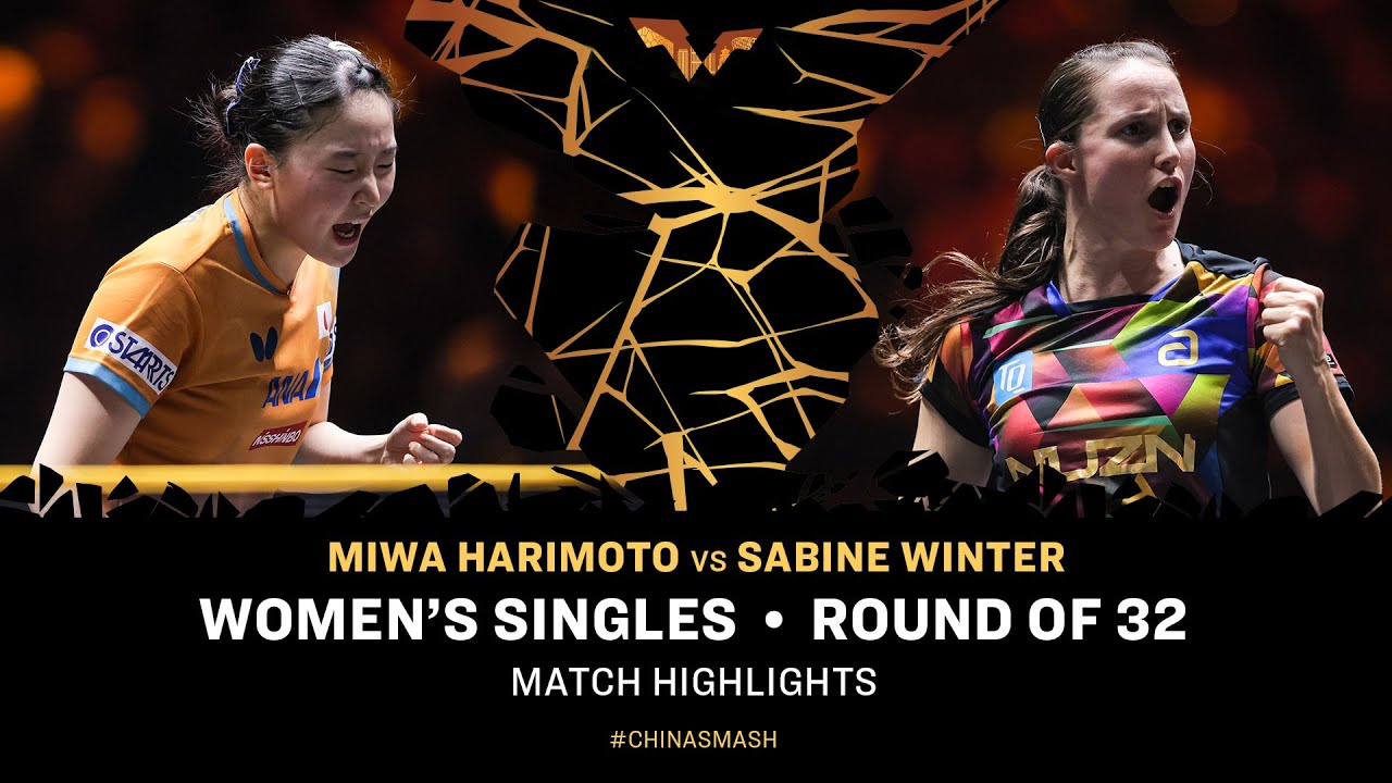 Miwa Harimoto vs Sabine Winter | WS R32 | #ChinaSmash 2025 - YouTube