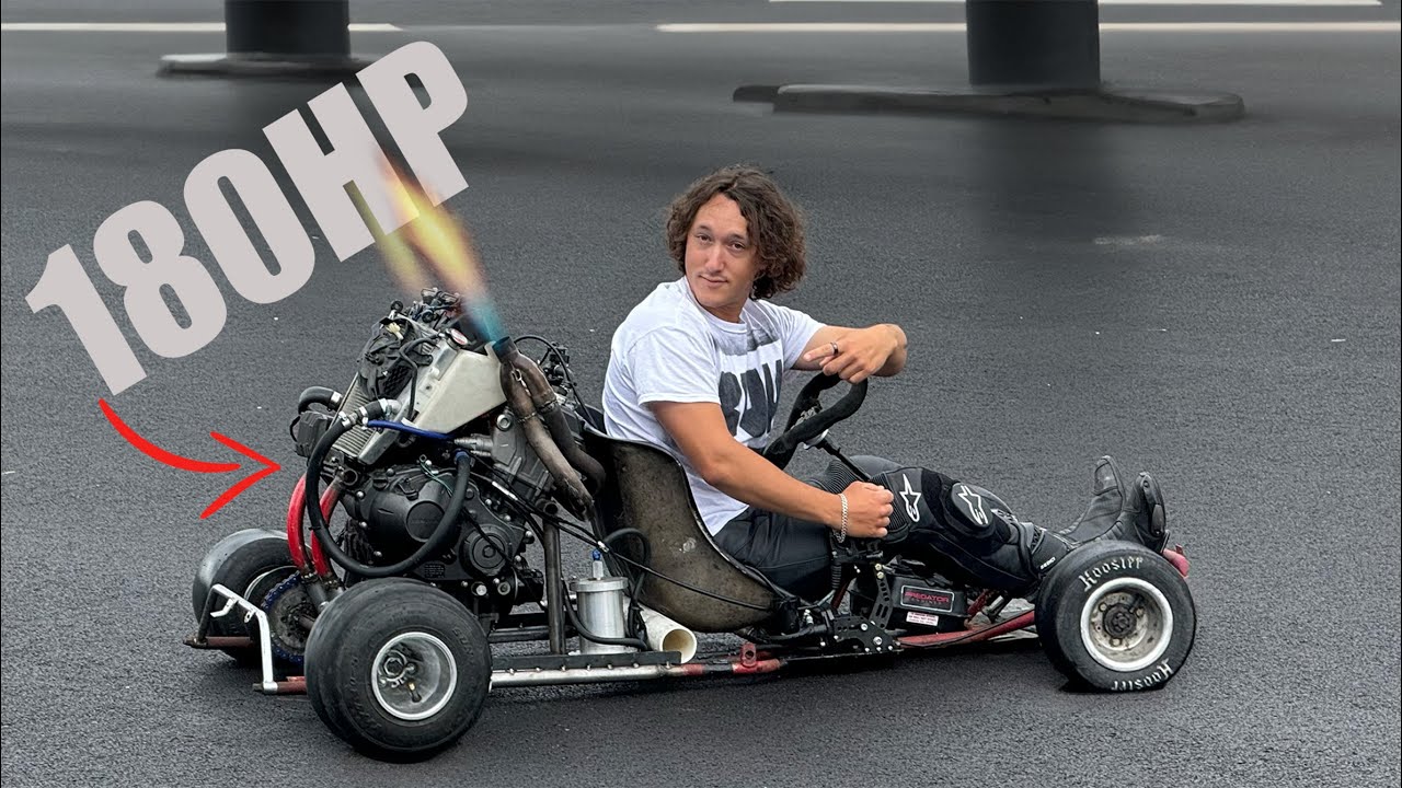 180hp Shifter Kart Hits The Streets! (Go kart from hell) - YouTube