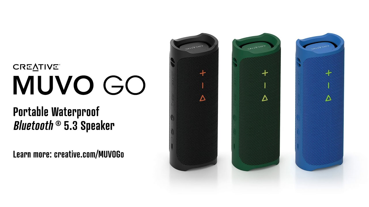 Creative MUVO Go - パワフル＆スタミナ再生の防水ポータブル