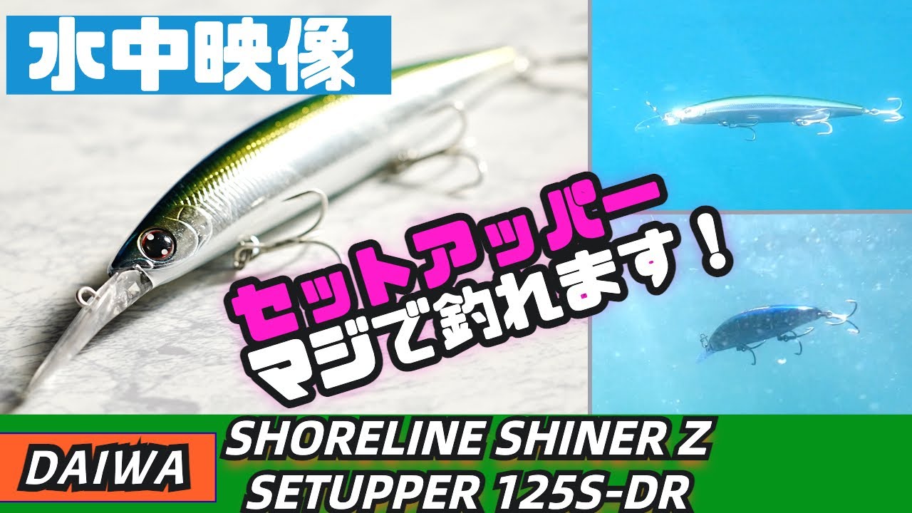 水中映像】セットアッパー125S-DRは堤防最強のダイビングミノー