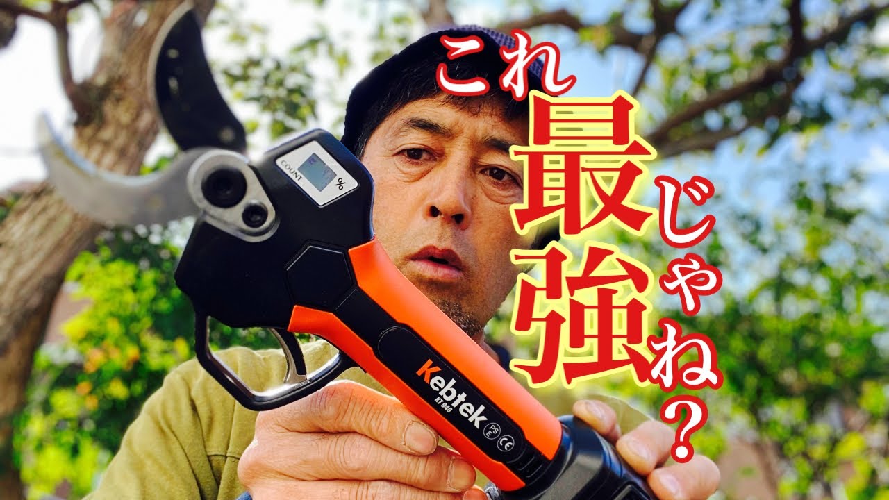オススメの電動剪定鋏【kebtek充電式剪定バサミKT940】 - YouTube