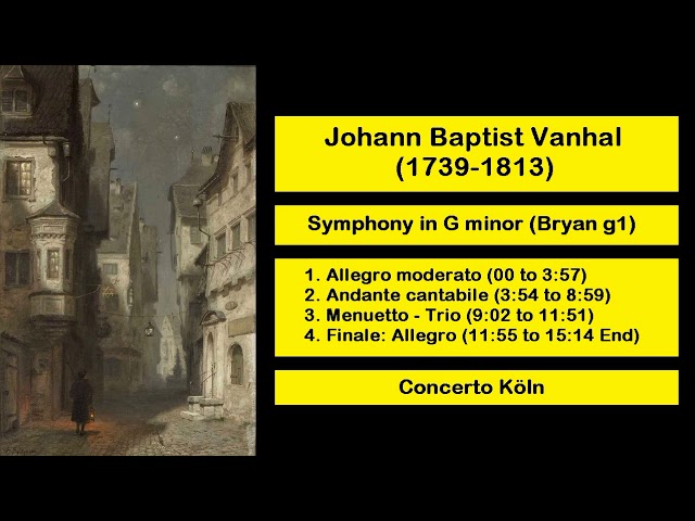 Johann Baptist Vanhal (1739-1813) - Symphony in G minor (Bryan g1