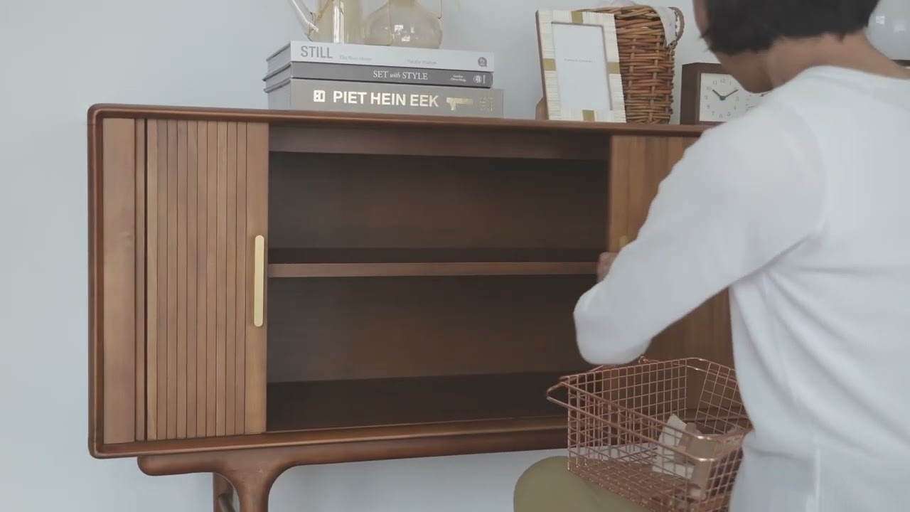 JULIE トールキャビネット ダークブラウン - 北欧ヴィンテージデザイン