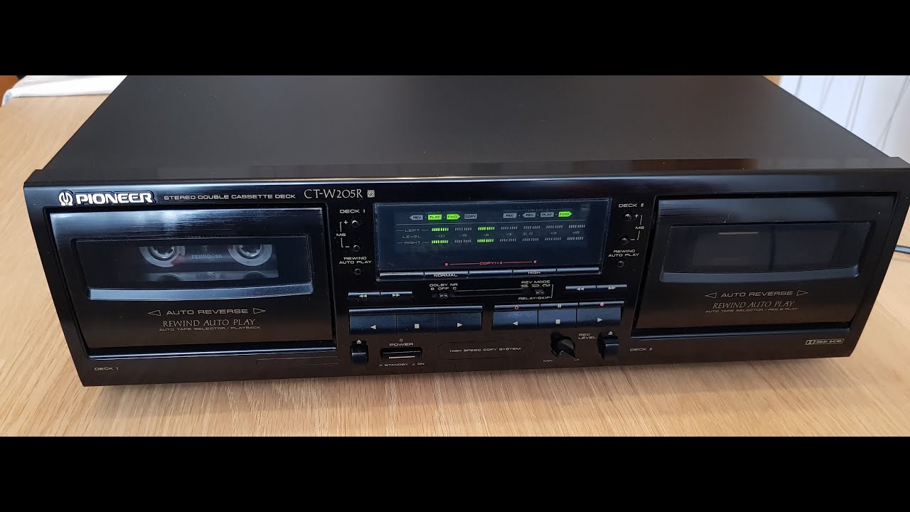 Pioneer CT W205R STEREO DOUBLE CASSETTE DECK - YouTube