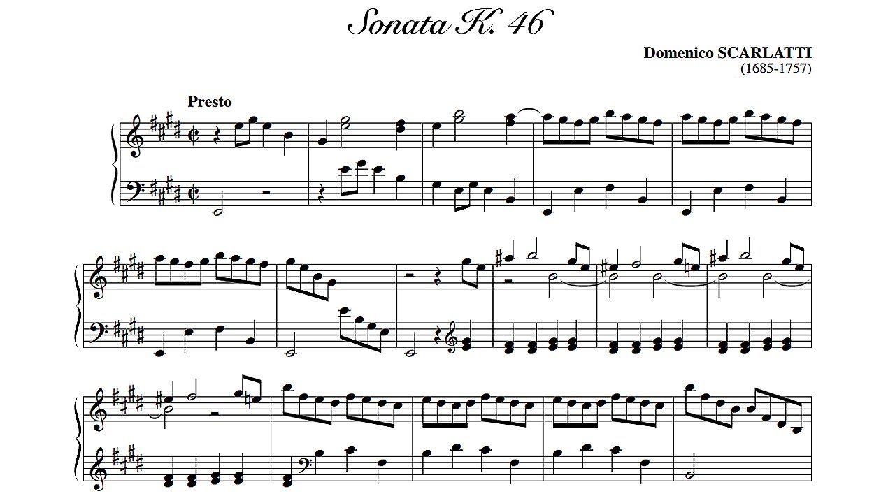 Scarlatti: Keyboard Sonata in E major K. 46 - Ralph Kirkpatrick
