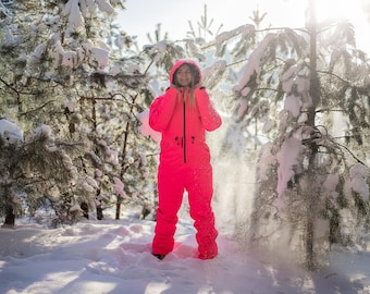 カラフルなスキージャンプスーツ：レディーススノーボードスーツ、防水