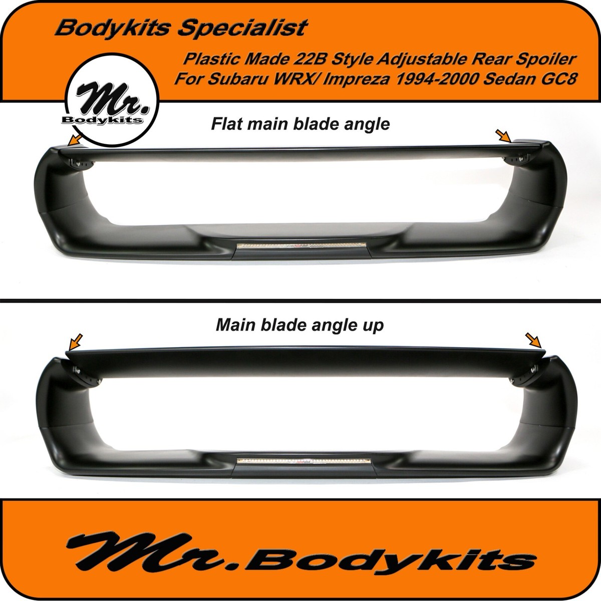 Mr plastic made 22B spoiler wing for Subaru Impreza/WRX GC8 sedan