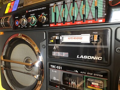 Lasonic TRC-931 Boom Box Ghetto Blaster Cassette Players Open Box