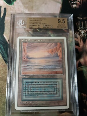 Underground Sea - FWB Revised Italian - Magic - MTG - BGS 9.5 Quad