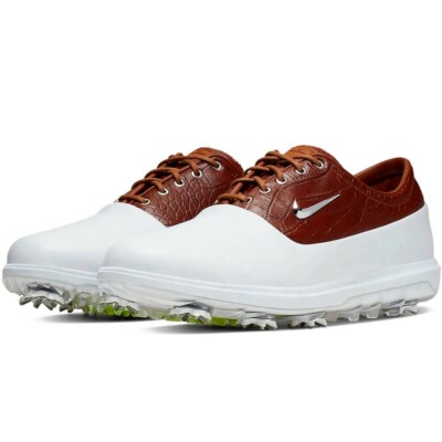 Nike Mens Air Zoom Victory Golf Shoes White Tan Croc AQ1479 101