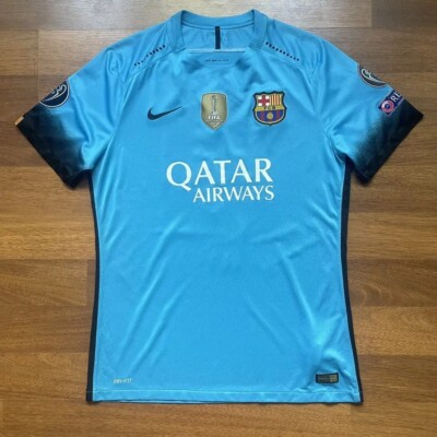 BARCELONA NIKE 2015/2016 FOOTBALL THIRD JERSEY #9 SUAREZ SIZE “XL