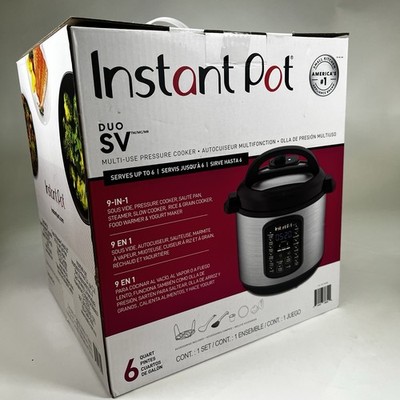 Instant Pot DUO SV 6-Quart 9-in-1 Multi-Use Pressure Cooker With