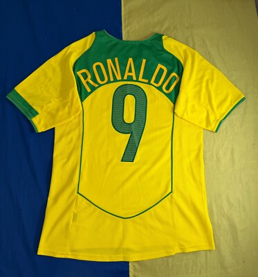 BRAZIL 2004-2006 HOME #9 RONALDO SOCCER JERSEY FOOTBALL SHIRT NIKE