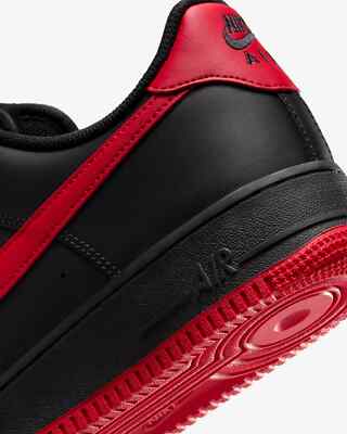 Nike Air Force 1 '07 FJ4146-002 Black/Black/University Red Men