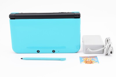 Nintendo 3DS XL LL Console Turquoise Black Orange Black w/Adapter