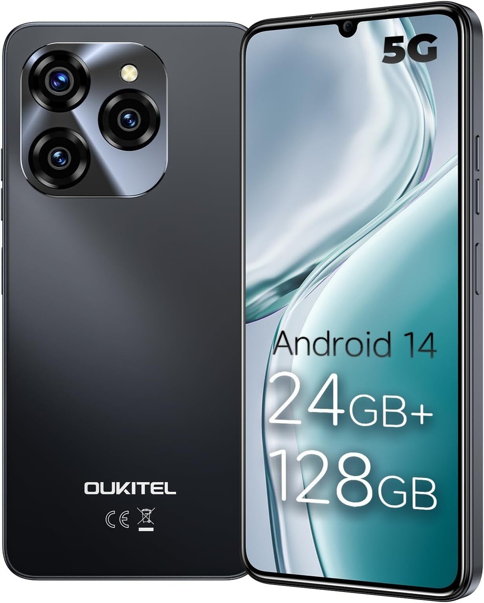 OUKITEL C50 Smartphone Android14, 24GB + 128GB (1TB expandable