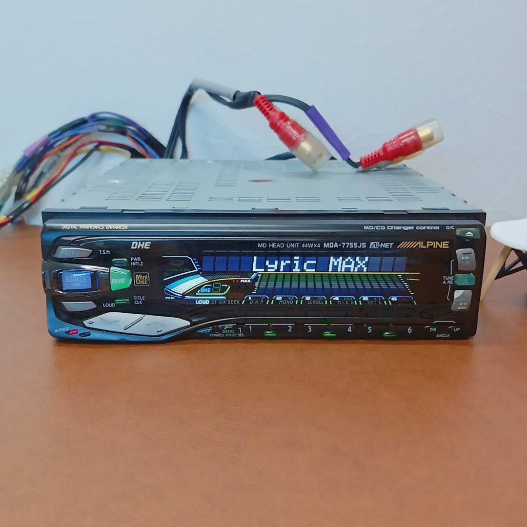 Alpine MDA-7755JS 1DIN Car Audio MD Player DHE DSP Ai-NET Tested