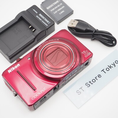 Mint] Nikon COOLPIX S9300 16.0MP Digital Camera Red w/New Battery