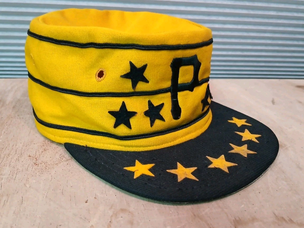 Vintage New Era Pittsburgh Pirates Pillbox Hat Yellow Cap Stargel