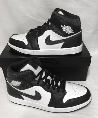 Nike Air Jordan 1 Mid SE 'Panda Elephant' White Black FB9911-001