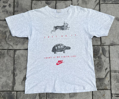 Vintage 90s Nike Just Do It There is No Finish Line Tortoise Hare
