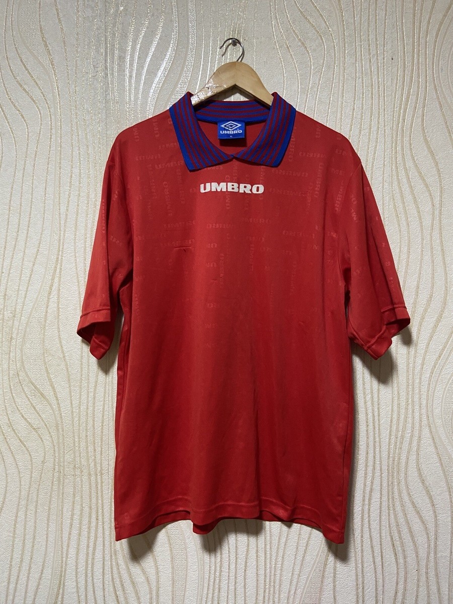 UMBRO 90s FOOTBALL SHIRT SOCCER JERSEY szXL MEN RED | eBay