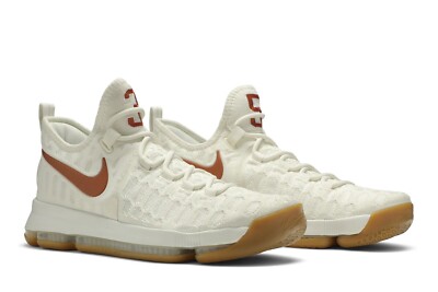 Nike Zoom KD 9 IX Texas Longhorns White Size 12 Sneakers 899640
