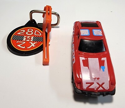 VINTAGE 1980 Kidco Burnin' Key Cars Red Datsun Turbo 280ZX Plastic