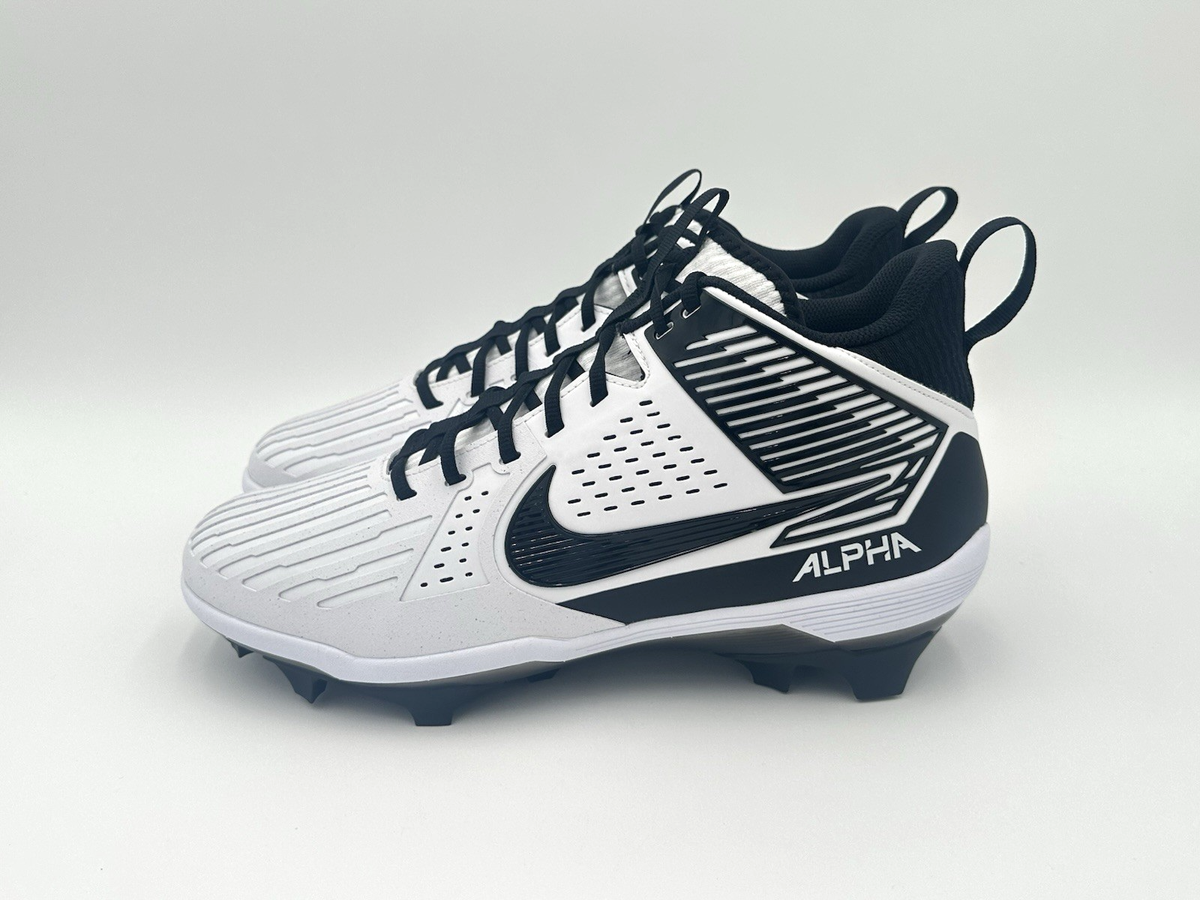 Nike Alpha Menace Strong Men's Size 12.5 Football Cleats White