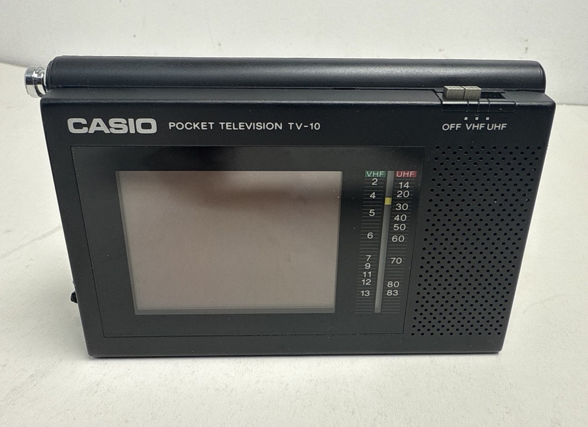VTG Casio Pocket Television TV-10 Portable TV Flat Handheld Japan