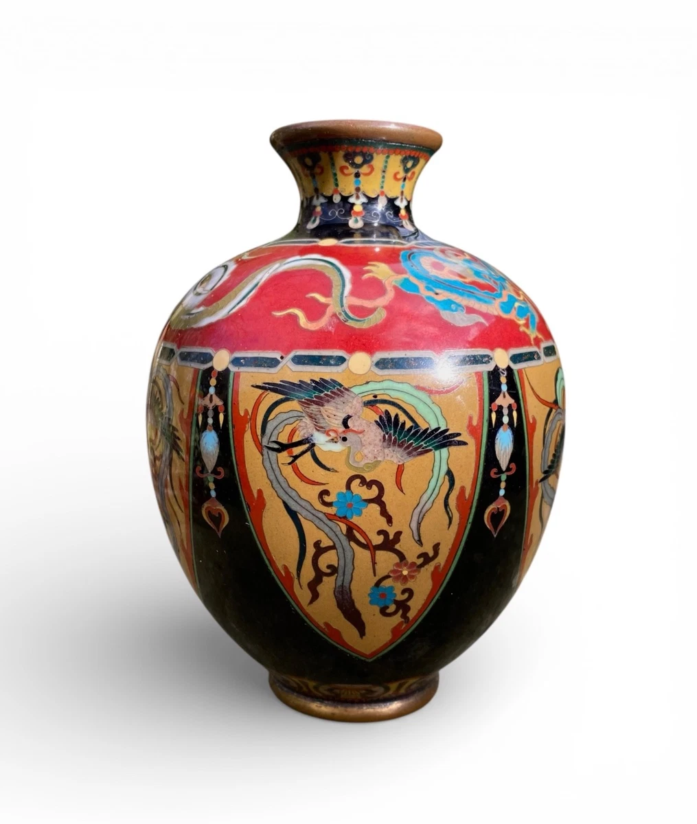 日本景泰蓝龙在日本古董花瓶| eBay