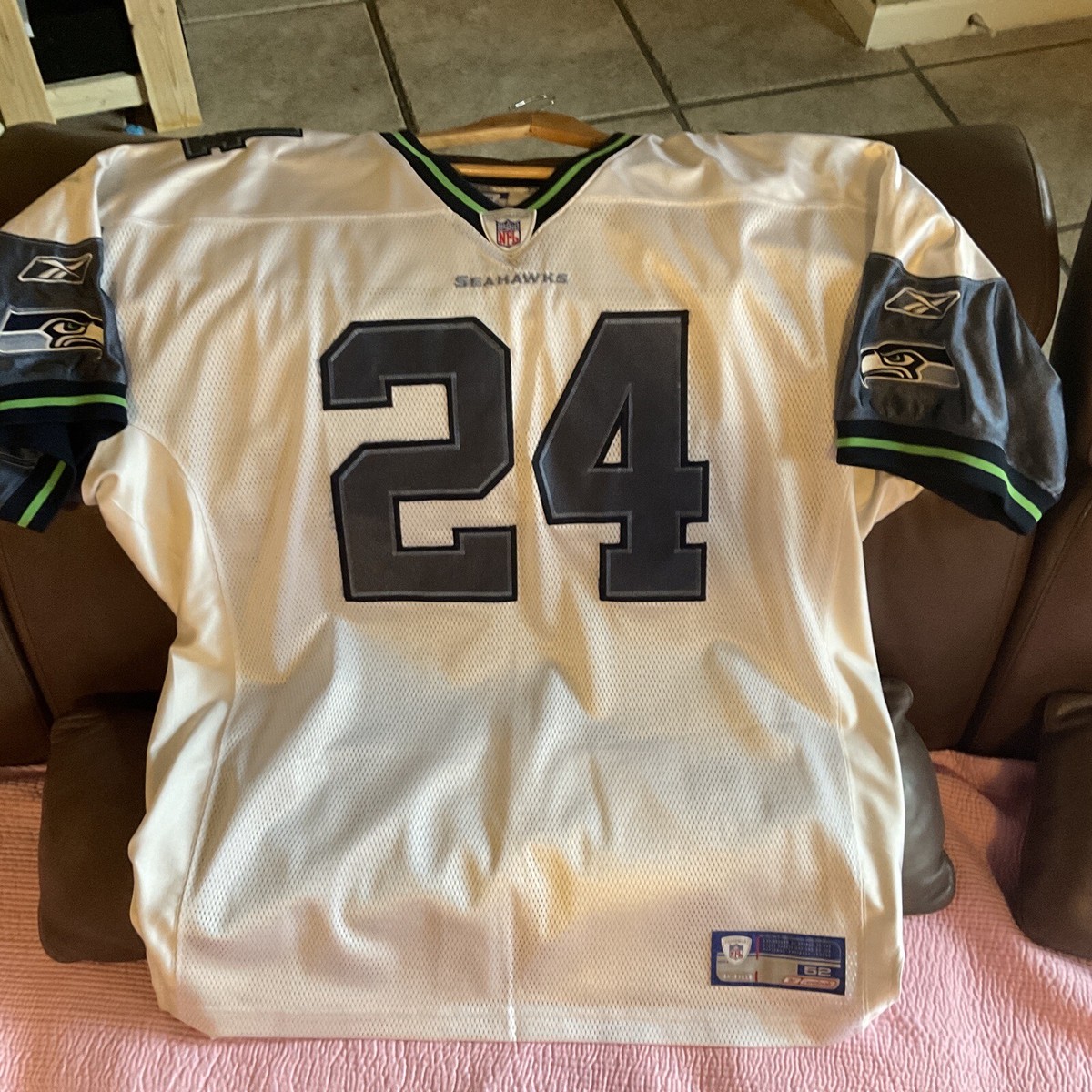 100% Authentic Reebok On Field Seattle Seahawks #24 Shawn Springs