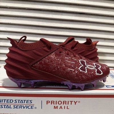 New Under Armour Blur 2 MC Football Cleats Maroon Red Men's Size 7