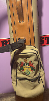 Vintage Ron Miller Pro Model Two Tone Brown Golf Bag Made in USA