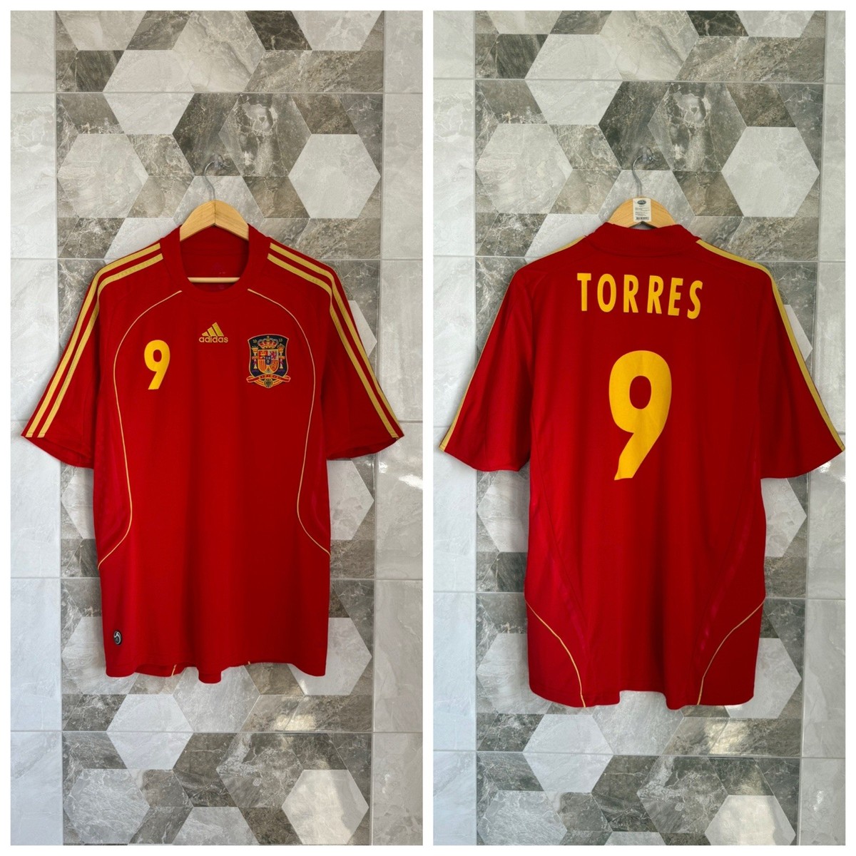 Spain National Team #9 Torres 2008 2009 Home Football Soccer