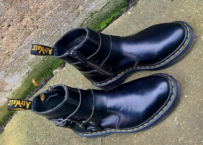 Dr. Martens Jaimes Leather Harness Chelsea Boots Black - Size Men