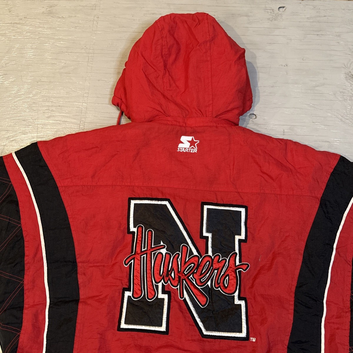 Vintage 90s NCAA Starter Nebraska Cornhuskers Pullover 1/2 Zip