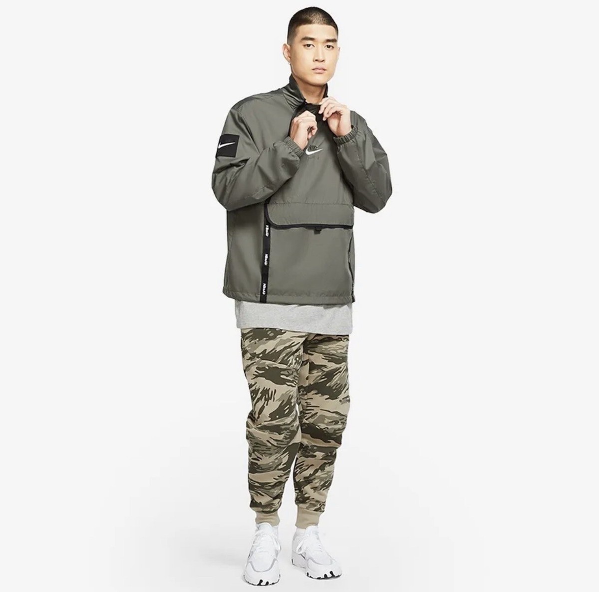 Nike Sportswear Air Woven Pullover Jacket CU4118-380 Mens Size M