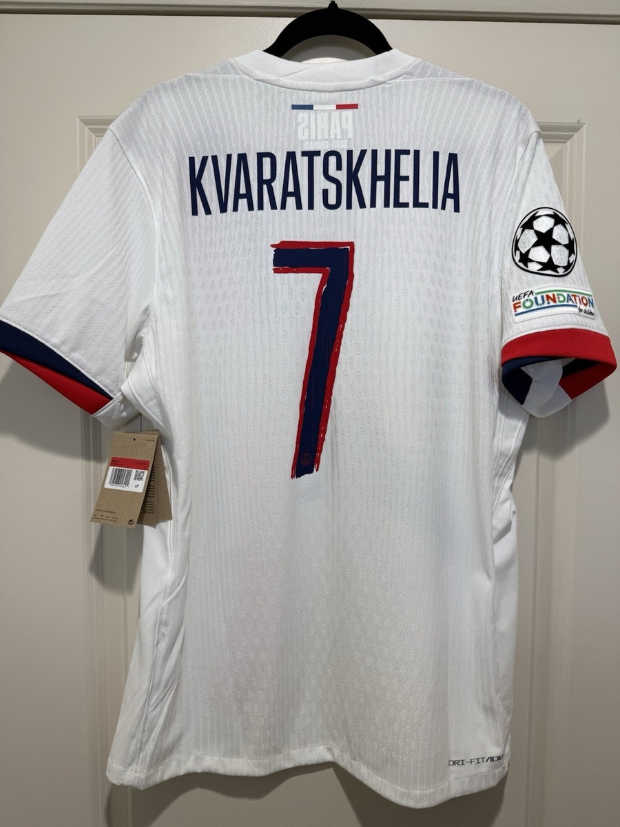 Kvaratskhelia #7 Mens LARGE Nike Paris Saint-Germain Authentic