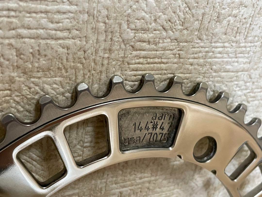 Mirror finish aarn silver chainring 47t pist tracro MASH thick