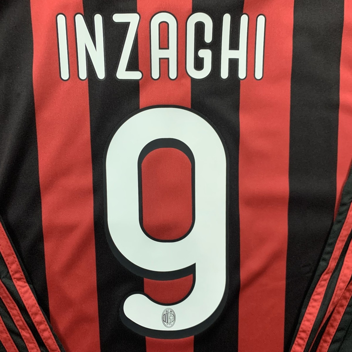 Inzaghi #9 AC Milan 2009/10 Long Sleeve Home Jersey | Retro Shirt
