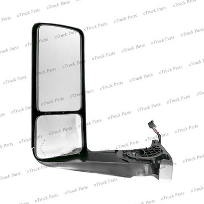 2018–2025 International MV607 Driver Side Power Mirror with Black