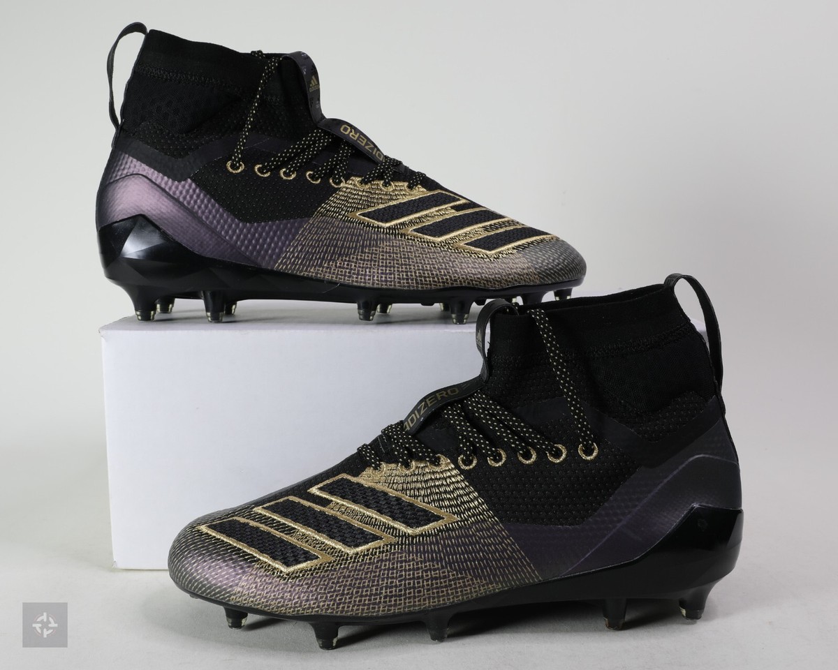 Adidas Adizero 8.0 SK Black Gold Purple Football Cleats Men's Size