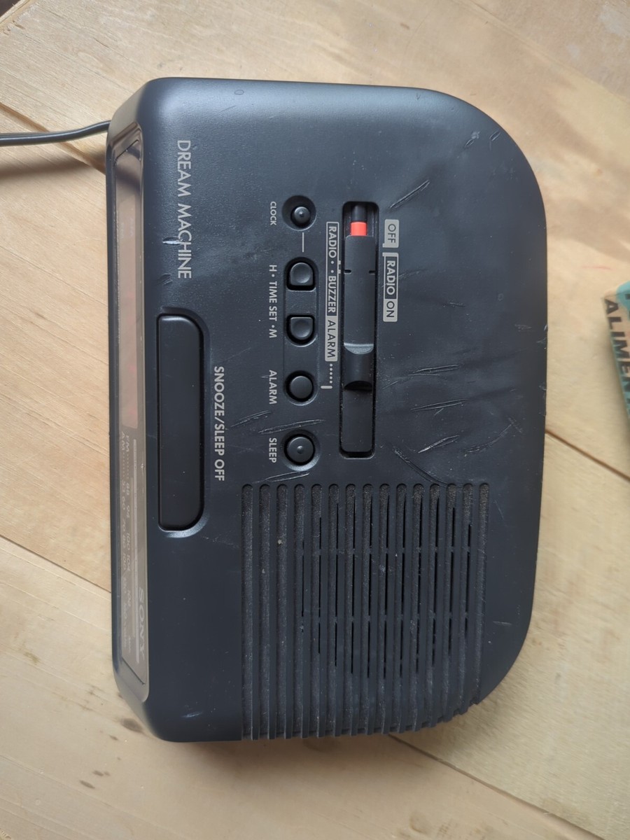 Vtg '90s Sony Dream Machine AM/FM Radio/Alarm Clock Model ICF-C25