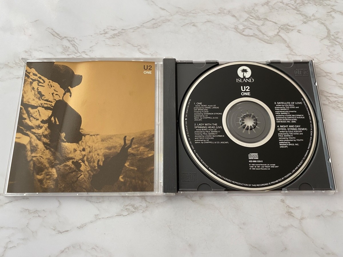 U2 One CD Single ORIGINAL 1992 Island 422-866 533-2 Bono, Night