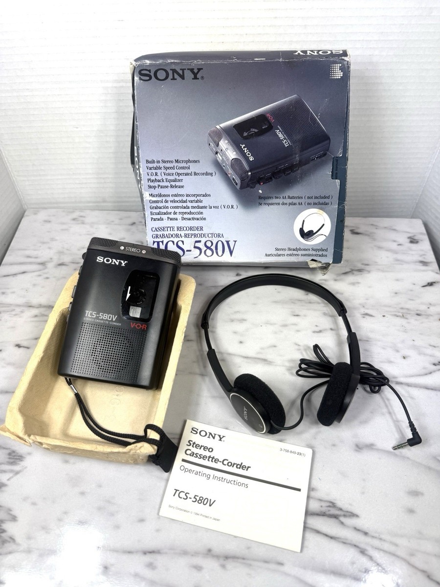 Sony TCS-580V Handheld Cassette Voice Recorder for sale online | eBay