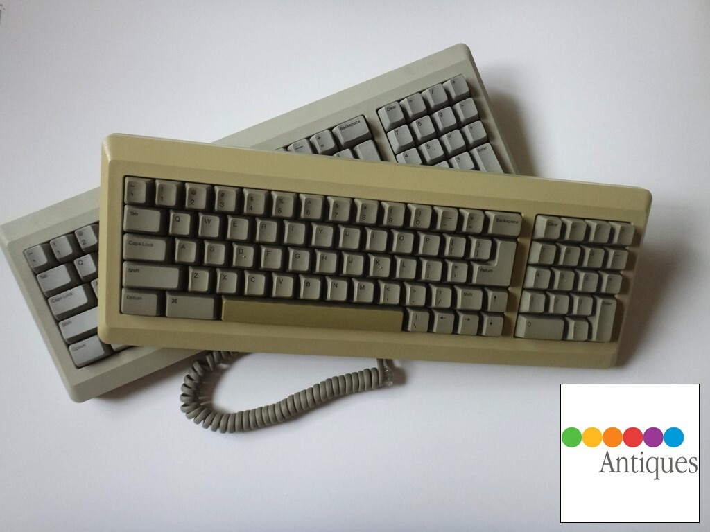 Apple Keyboard and Cable for Macintosh 128k 512k Mac Plus RARE