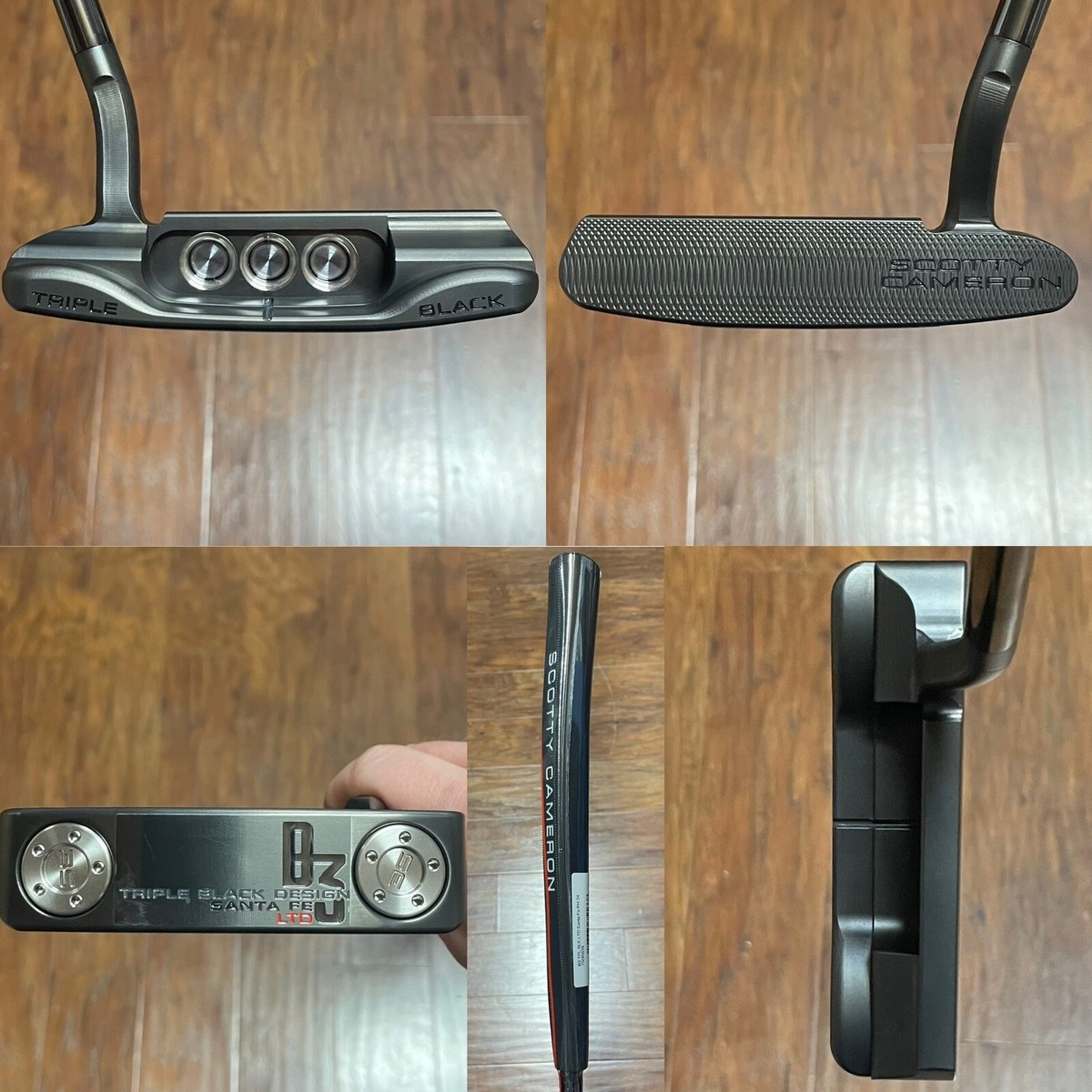 Scotty Cameron B3 Triple Black LTD Santa Fe Putter W/ HC - Brand